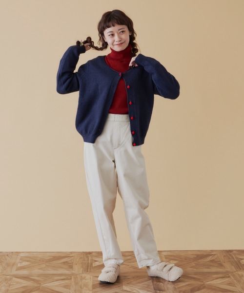 MERLOT（メルロー）の「ヘビーツイル＆デニムテーパードパンツ（デニムパンツ・レディース・ネイビー/ナチュラル・FREE）」の22枚目の写真