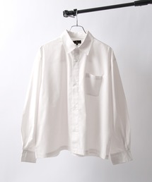 ZIP FIVE | 【ZIP FIVE】高密度T/Cブロードオーバーサイズビッグシルエット長袖シャツ/レギュラーカラー/クレリック(シャツ/ブラウス)