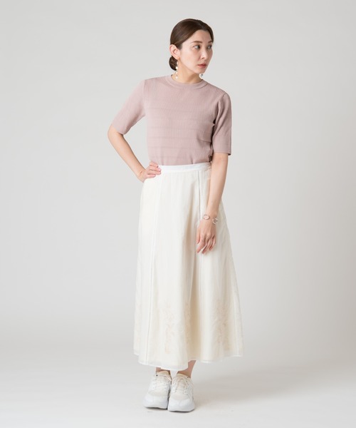 LAYMEE(レイミー)の「Embroy SK / エンブロイスカート(スカート・レディース・ホワイト/ネイビー/ピンク・FREE)」の13枚目の写真