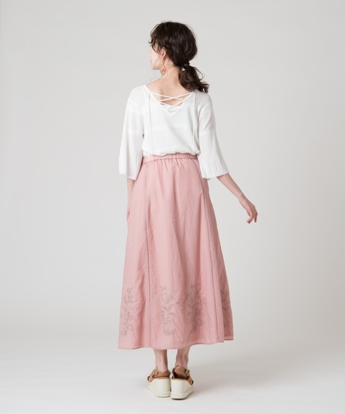 LAYMEE(レイミー)の「Embroy SK / エンブロイスカート(スカート・レディース・ホワイト/ネイビー/ピンク・FREE)」の21枚目の写真