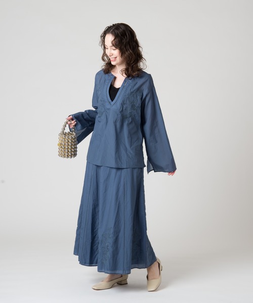 LAYMEE(レイミー)の「Embroy SK / エンブロイスカート(スカート・レディース・ホワイト/ネイビー/ピンク・FREE)」の14枚目の写真