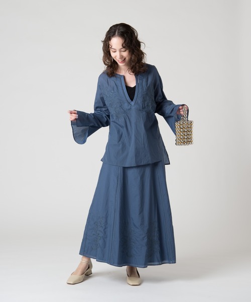 LAYMEE(レイミー)の「Embroy SK / エンブロイスカート(スカート・レディース・ホワイト/ネイビー/ピンク・FREE)」の18枚目の写真