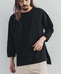 日本製 MVS天竺 8オンス VORTEX サイドスリット ビッグシルエット7分袖 ボクシーTee