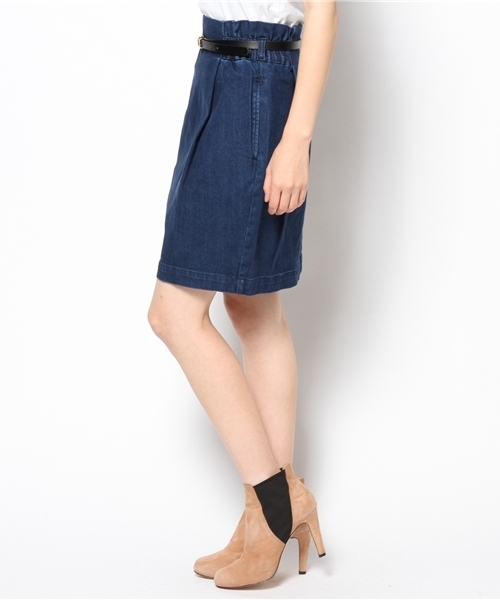 Heather（ヘザー）の「キモウタックコクーンスカート  554821（スカート・レディース・マスタード/レッド/グリーン/ブルー/ブラック・MEDIUM/SMALL）」の6枚目の写真