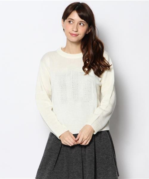 CIAOPANIC(チャオパニック)の「【Ciaopanic】ナンバリングPDニット(ニット/セーター・レディース・グリーン/グレー/ホワイト・FREE)」の1枚目の写真