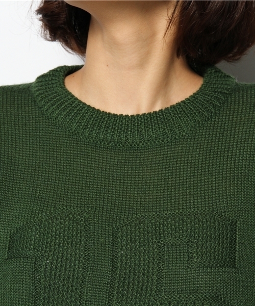 CIAOPANIC(チャオパニック)の「【Ciaopanic】ナンバリングPDニット(ニット/セーター・レディース・グリーン/グレー/ホワイト・FREE)」の4枚目の写真