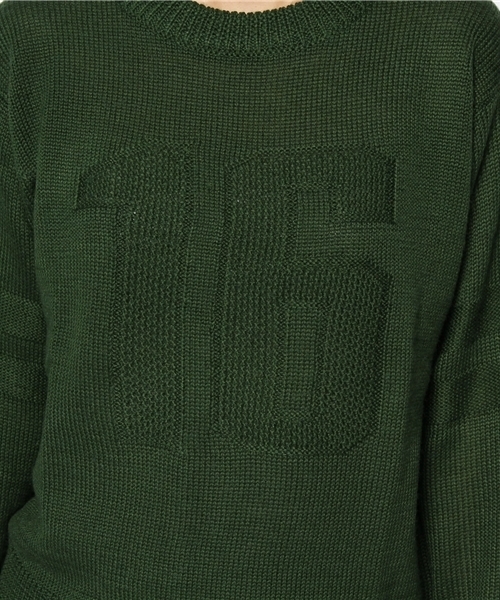 CIAOPANIC(チャオパニック)の「【Ciaopanic】ナンバリングPDニット(ニット/セーター・レディース・グリーン/グレー/ホワイト・FREE)」の6枚目の写真