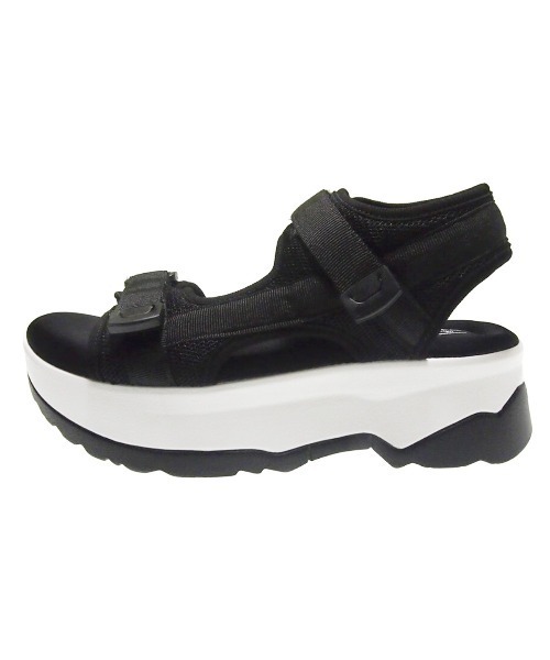 Realta（レアルタ）の「Realta(レアルタ) メッシュベルトのダブルベルトベルクロ厚底スポーツ サンダル（サンダル・レディース・ブラック/グレー・S/M/L/LL）」の18枚目の写真