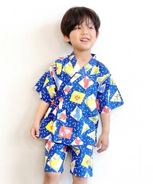 KP DECO | サメ柄・恐竜柄　甚平(100-110cm)(浴衣)