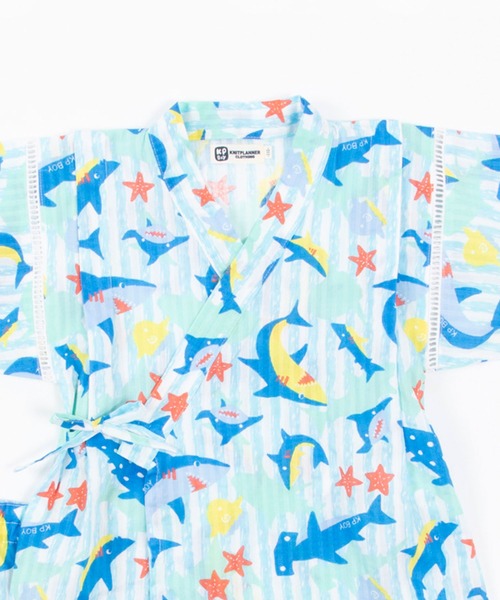 KP DECO（ケーピーデコ）の「サメ柄・恐竜柄　甚平(100-110cm)（浴衣・キッズ・ブルー系その他/ブルー・110cm/100cm）」の7枚目の写真