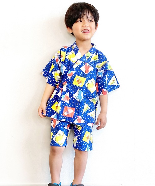 KP DECO（ケーピーデコ）の「サメ柄・恐竜柄　甚平(100-110cm)（浴衣・キッズ・ブルー系その他/ブルー・110cm/100cm）」の3枚目の写真