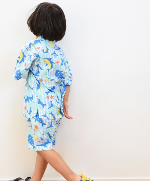 KP DECO（ケーピーデコ）の「サメ柄・恐竜柄　甚平(100-110cm)（浴衣・キッズ・ブルー系その他/ブルー・110cm/100cm）」の13枚目の写真
