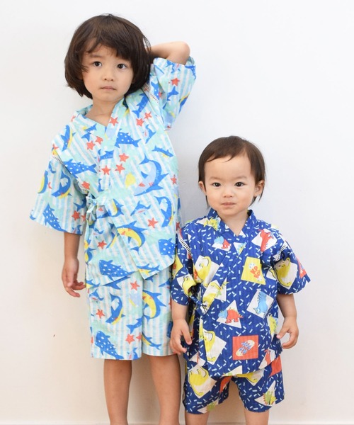 KP DECO（ケーピーデコ）の「サメ柄・恐竜柄　甚平(100-110cm)（浴衣・キッズ・ブルー系その他/ブルー・110cm/100cm）」の14枚目の写真