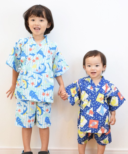 KP DECO（ケーピーデコ）の「サメ柄・恐竜柄　甚平(100-110cm)（浴衣・キッズ・ブルー系その他/ブルー・110cm/100cm）」の16枚目の写真