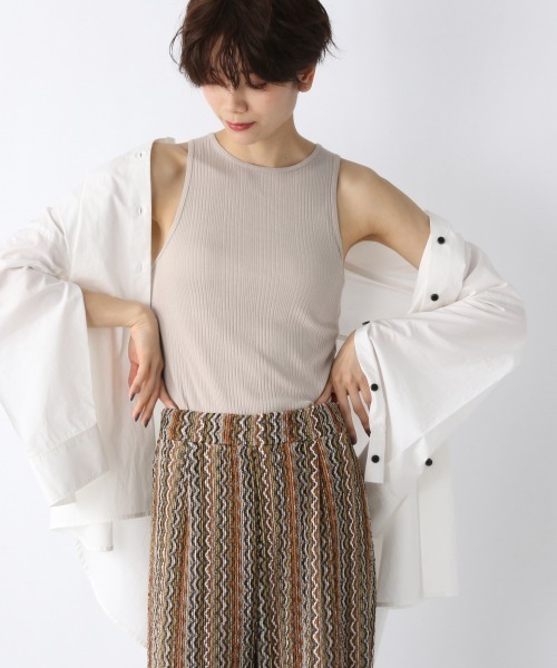 JEANASIS（ジーナシス）の「バックスラッシュタンク/942140（タンクトップ・レディース・ホワイト/グレイッシュベージュ/ブラック/レンガ・FREE）」の3枚目の写真