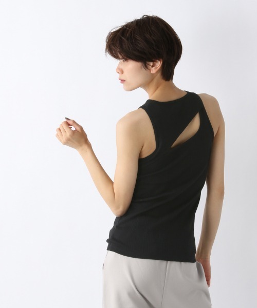 JEANASIS（ジーナシス）の「バックスラッシュタンク/942140（タンクトップ・レディース・ホワイト/グレイッシュベージュ/ブラック/レンガ・FREE）」の2枚目の写真