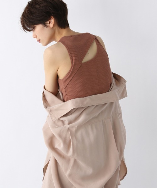 JEANASIS（ジーナシス）の「バックスラッシュタンク/942140（タンクトップ・レディース・ホワイト/グレイッシュベージュ/ブラック/レンガ・FREE）」の16枚目の写真