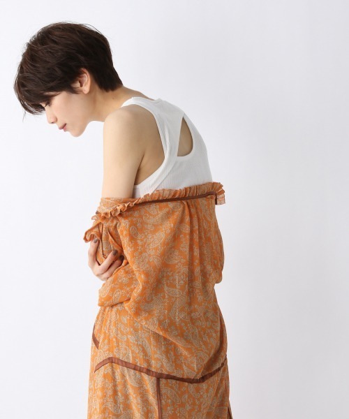 JEANASIS（ジーナシス）の「バックスラッシュタンク/942140（タンクトップ・レディース・ホワイト/グレイッシュベージュ/ブラック/レンガ・FREE）」の11枚目の写真