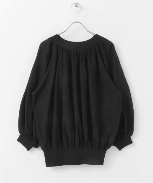 URBAN RESEARCH DOORS（アーバンリサーチドアーズ）の「ハイツイストコットンギャザーニット（ニット/セーター・レディース・ブラック/アイボリー/モカ・ONE）」の18枚目の写真