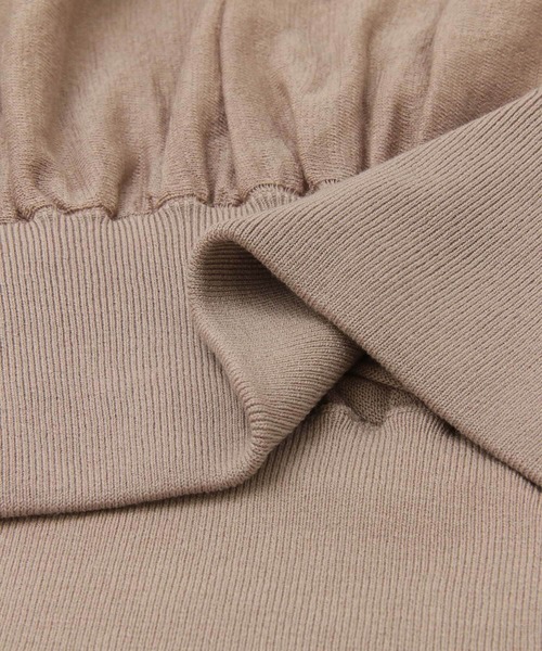 URBAN RESEARCH DOORS（アーバンリサーチドアーズ）の「ハイツイストコットンギャザーニット（ニット/セーター・レディース・ブラック/アイボリー/モカ・ONE）」の22枚目の写真