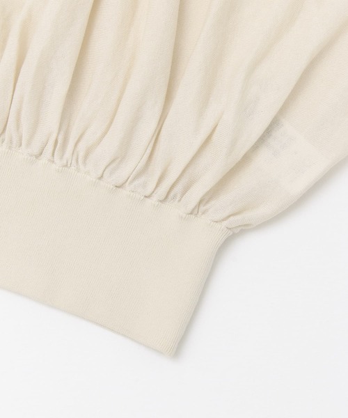 URBAN RESEARCH DOORS（アーバンリサーチドアーズ）の「ハイツイストコットンギャザーニット（ニット/セーター・レディース・ブラック/アイボリー/モカ・ONE）」の15枚目の写真