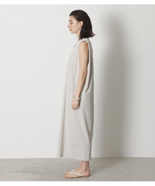 crie conforto（クリーコンフォルト）の「e.line タックカバーノースリーブワンピース（ワンピース・レディース・ブラック/ベージュ/グリーン・FREE）」の10枚目の写真