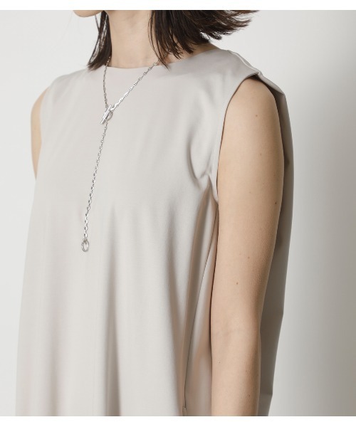 crie conforto（クリーコンフォルト）の「e.line タックカバーノースリーブワンピース（ワンピース・レディース・ブラック/ベージュ/グリーン・FREE）」の16枚目の写真