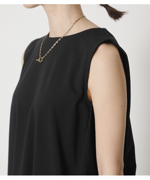 crie conforto（クリーコンフォルト）の「e.line タックカバーノースリーブワンピース（ワンピース・レディース・ブラック/ベージュ/グリーン・FREE）」の17枚目の写真