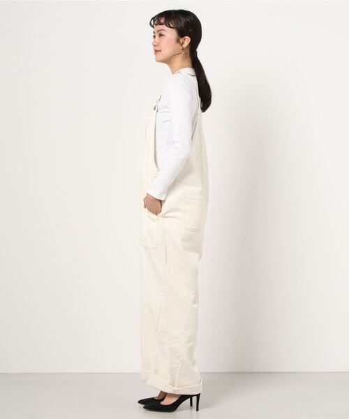 make a ray!（メイク ア レイ！）の「ワイドシルエット オーバーオール ヒッコリー ストライプ サロペット/オールインワン（サロペット/オーバーオール・レディース・オフホワイト/ブルー系その他・M/L）」の15枚目の写真