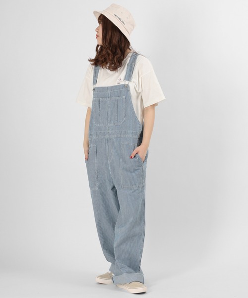 make a ray!（メイク ア レイ！）の「ワイドシルエット オーバーオール ヒッコリー ストライプ サロペット/オールインワン（サロペット/オーバーオール・レディース・オフホワイト/ブルー系その他・M/L）」の16枚目の写真