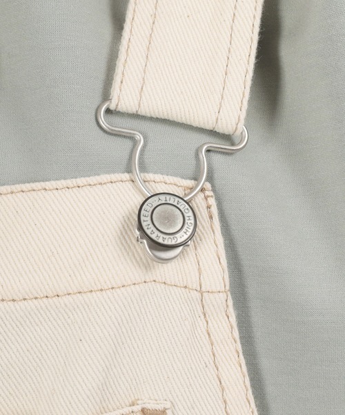 make a ray!（メイク ア レイ！）の「ワイドシルエット オーバーオール ヒッコリー ストライプ サロペット/オールインワン（サロペット/オーバーオール・レディース・オフホワイト/ブルー系その他・M/L）」の11枚目の写真