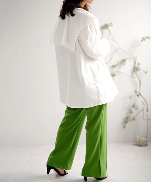 ANDJ(アンドジェイ)の「ビッグカラーブラウス(シャツ/ブラウス・レディース・ホワイト/その他・M)」の3枚目の写真