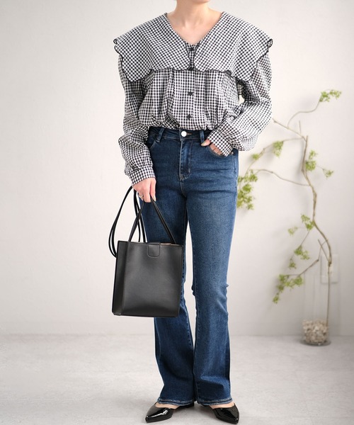 ANDJ(アンドジェイ)の「ビッグカラーブラウス(シャツ/ブラウス・レディース・ホワイト/その他・M)」の12枚目の写真