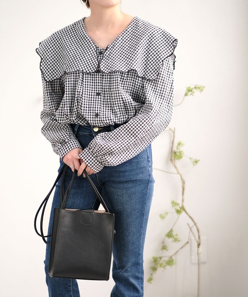 ANDJ(アンドジェイ)の「ビッグカラーブラウス(シャツ/ブラウス・レディース・ホワイト/その他・M)」の15枚目の写真