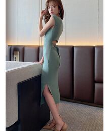 RESEXXY | バックオープンニットワンピース(ワンピース)