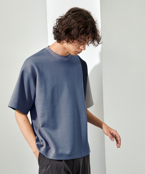 UNITED TOKYO（ユナイテッドトウキョウ）の「コンビダンボールTシャツ（Tシャツ/カットソー・メンズ・ブラック/ベージュ/ブルー/ブラウン・1/2）」の5枚目の写真