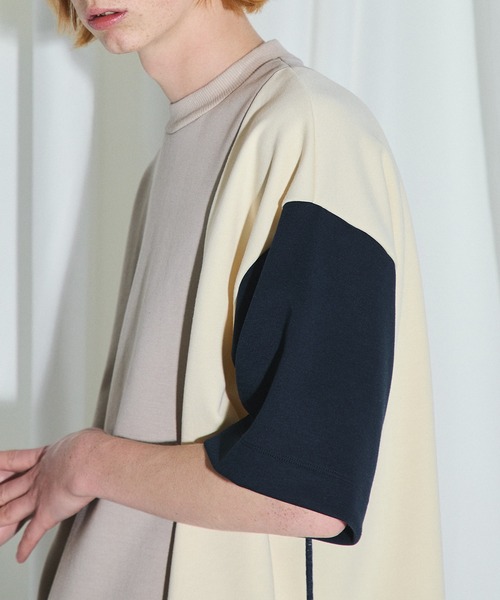 UNITED TOKYO（ユナイテッドトウキョウ）の「コンビダンボールTシャツ（Tシャツ/カットソー・メンズ・ブラック/ベージュ/ブルー/ブラウン・1/2）」の17枚目の写真