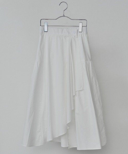 toucher du brise（トゥシェドブリーズ）の「アシメヘムフレアスカート（スカート・レディース・ブラック/ホワイト・M）」の11枚目の写真