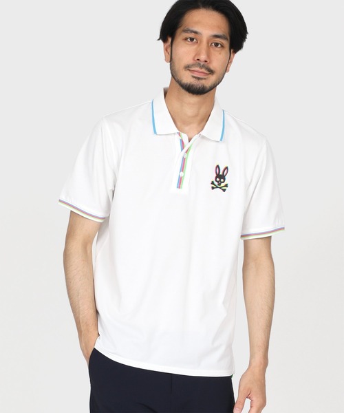 〔SPORTS LINE〕3Dロゴ ワンポイントポロシャツ