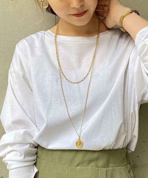 CAPRICIEUX LE'MAGE（カプリシューレマージュ）の「2連コインネックレス（ネックレス・レディース・ゴールド・FREE）」の5枚目の写真