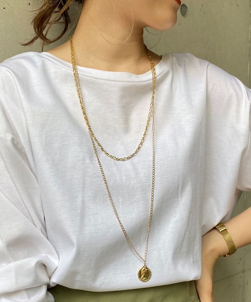 CAPRICIEUX LE'MAGE（カプリシューレマージュ）の「2連コインネックレス（ネックレス・レディース・ゴールド・FREE）」の6枚目の写真
