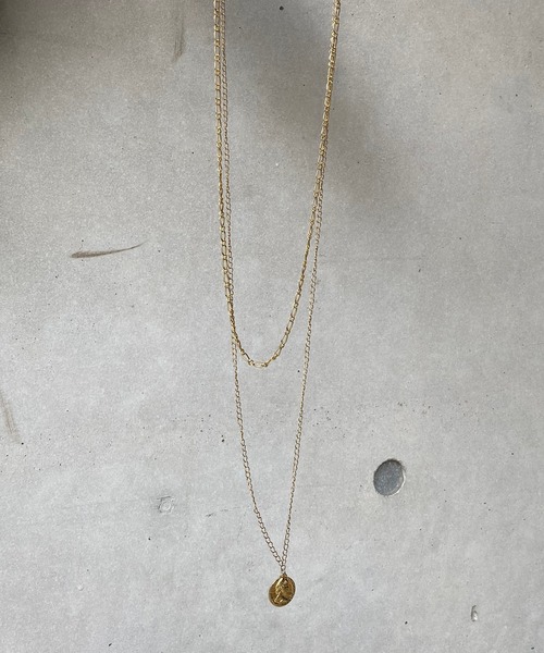 CAPRICIEUX LE'MAGE（カプリシューレマージュ）の「2連コインネックレス（ネックレス・レディース・ゴールド・FREE）」の3枚目の写真