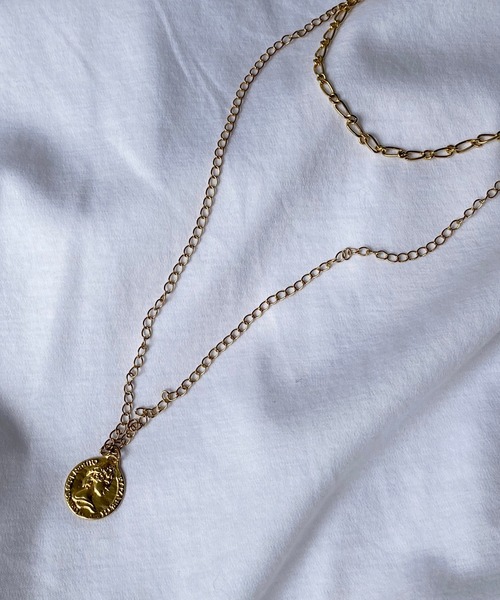 CAPRICIEUX LE'MAGE（カプリシューレマージュ）の「2連コインネックレス（ネックレス・レディース・ゴールド・FREE）」の2枚目の写真