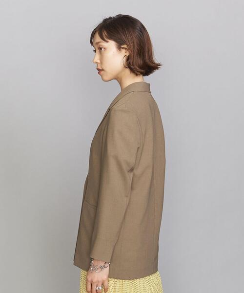 BEAUTY&YOUTH UNITED ARROWS(ビューティーアンドユースユナイテッドアローズ)の「BY ポリエステルキュプラダブルジャケット(テーラードジャケット・レディース・モカ/ネイビー・SMALL/MEDIUM)」の11枚目の写真