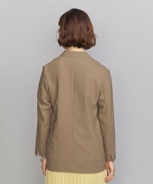 BEAUTY&YOUTH UNITED ARROWS(ビューティーアンドユースユナイテッドアローズ)の「BY ポリエステルキュプラダブルジャケット(テーラードジャケット・レディース・モカ/ネイビー・SMALL/MEDIUM)」の3枚目の写真