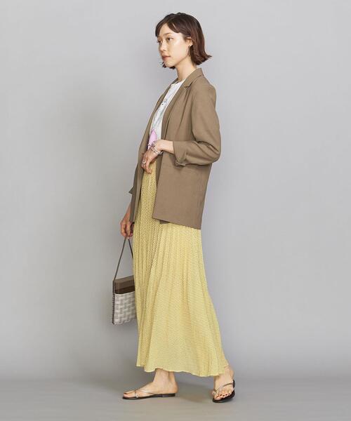 BEAUTY&YOUTH UNITED ARROWS(ビューティーアンドユースユナイテッドアローズ)の「BY ポリエステルキュプラダブルジャケット(テーラードジャケット・レディース・モカ/ネイビー・SMALL/MEDIUM)」の4枚目の写真