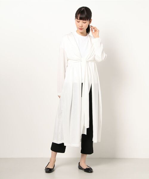 12Twelve Agenda(トゥエルブ アジェンダ)の「コットンナイロン2wayガウンコート(その他アウター・レディース・ホワイト/ベージュ・M)」の4枚目の写真
