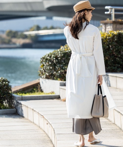 12Twelve Agenda(トゥエルブ アジェンダ)の「コットンナイロン2wayガウンコート(その他アウター・レディース・ホワイト/ベージュ・M)」の10枚目の写真