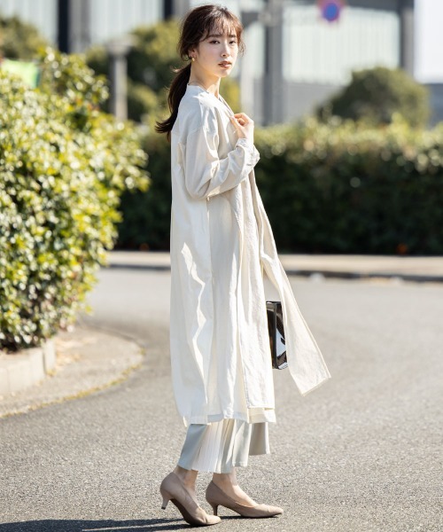 12Twelve Agenda(トゥエルブ アジェンダ)の「コットンナイロン2wayガウンコート(その他アウター・レディース・ホワイト/ベージュ・M)」の9枚目の写真