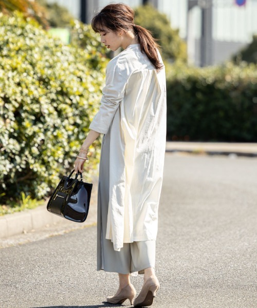 12Twelve Agenda(トゥエルブ アジェンダ)の「コットンナイロン2wayガウンコート(その他アウター・レディース・ホワイト/ベージュ・M)」の7枚目の写真